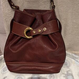 Francesco Biasia Rich Brown Leather Shoulder Bag